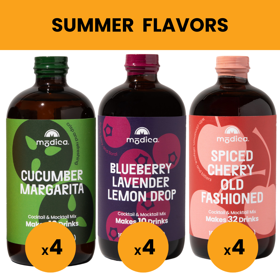 Modica Cocktail & Mocktail Mixers - Wholesale Cocktail Mix/Syrup - SUMMER FLAVORS Cocktail + Mocktail Mix Bundle | Cocktail Kit1