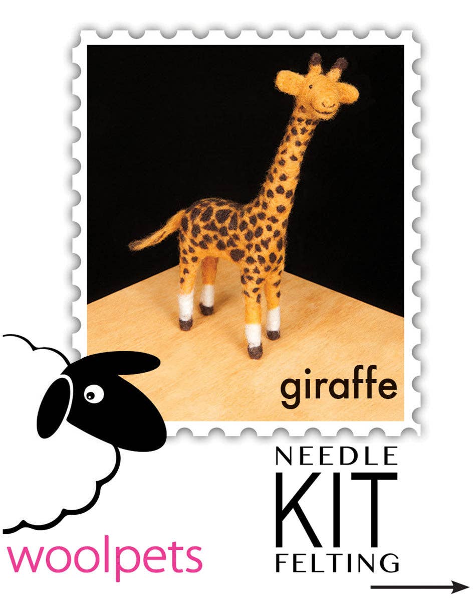 Woolpets - Vendita all'ingrosso Kit per lavoretti fai da te - Kit per infeltrimento a forma di giraffa3