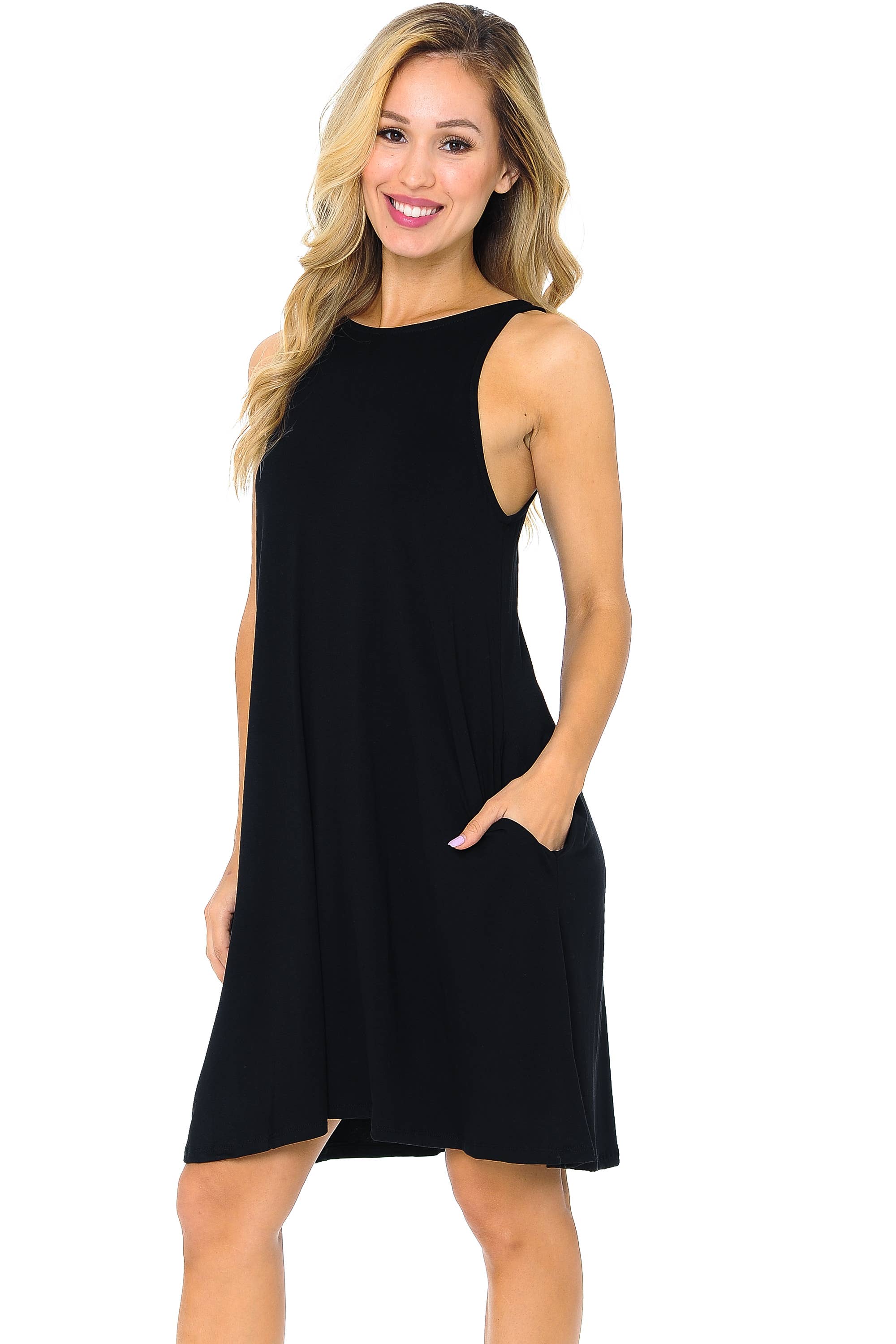 Burgundy Apparel - Wholesale Dress - Women's - TANK DRESS WITH POCKETS26