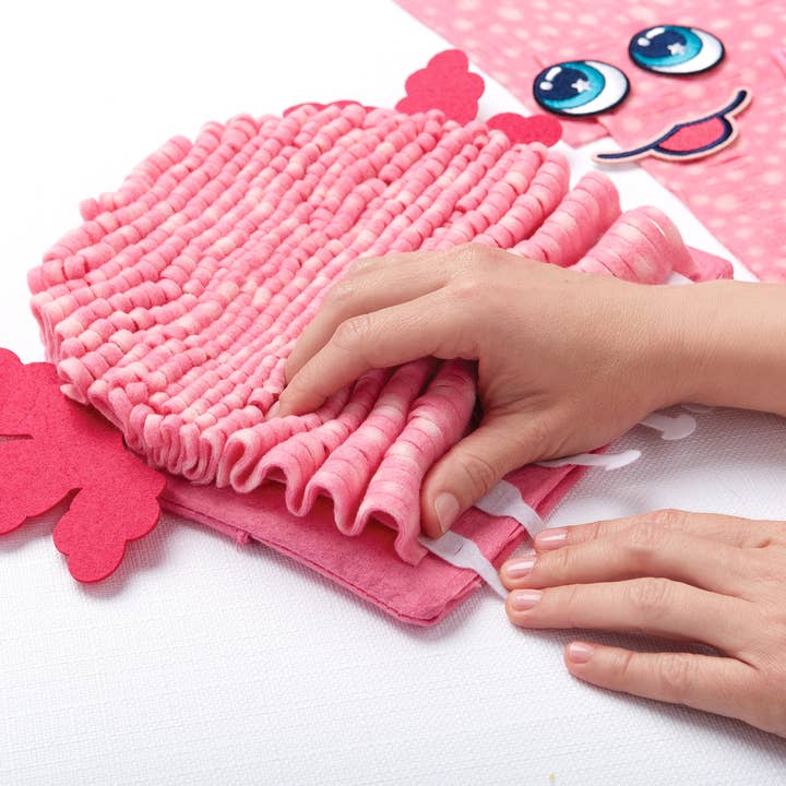 Bright Stripes - Wholesale DIY Craft Kit - Kids - Magic Scrunch Pillow- Axolotl