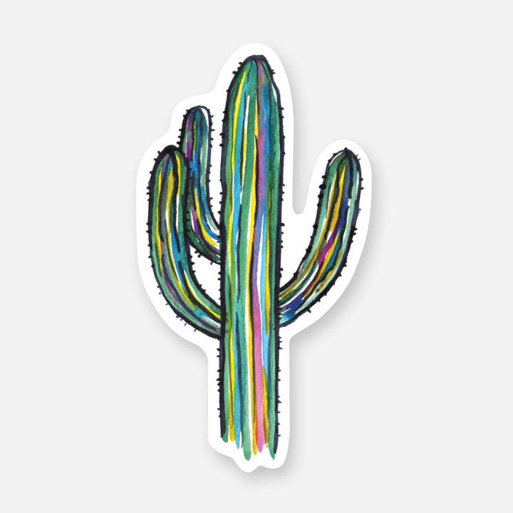 Sketchy Saguaro Vinyl Sticker for wholesale by Phoenix Supply Co.