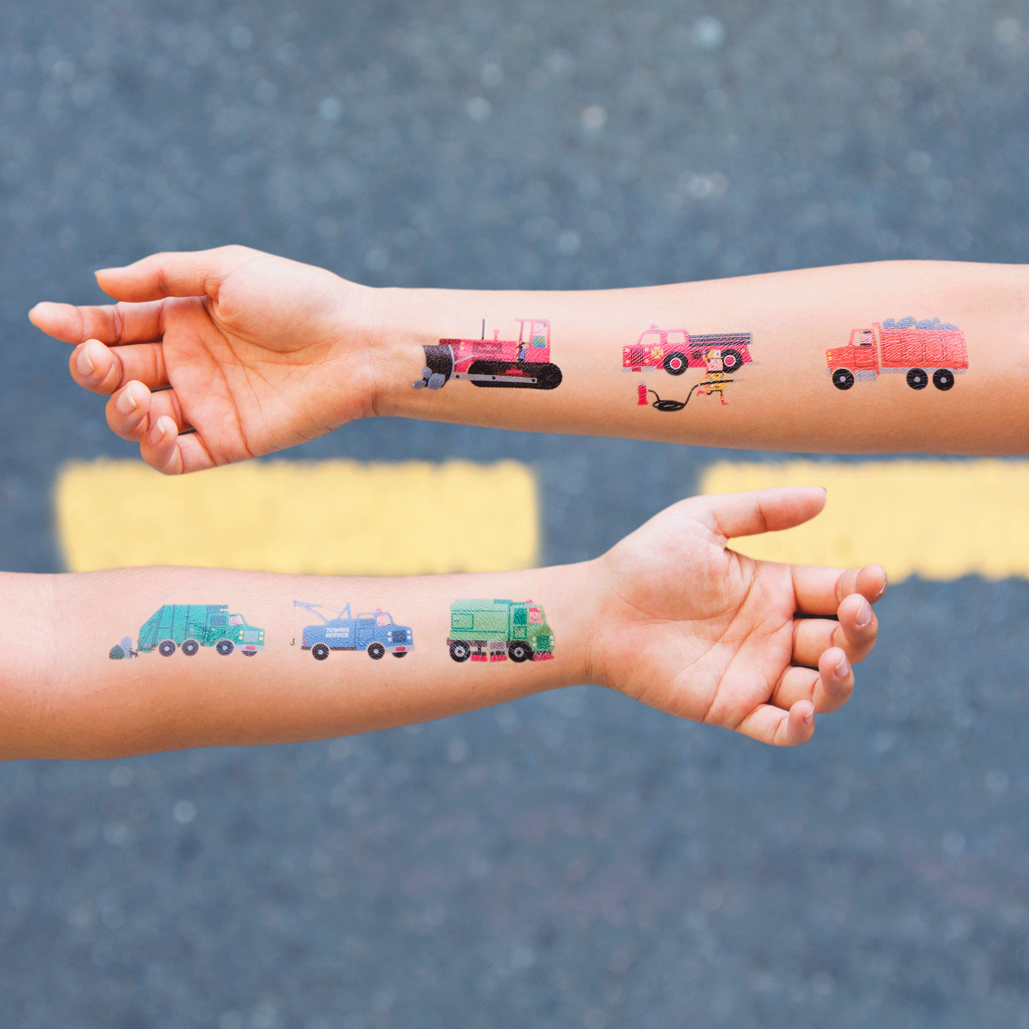 Tattly - Wholesale Temporary Tattoo - Kids - Traffic Tattoo Set2