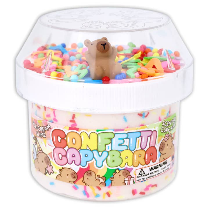 Confetti Capybara - Ice Cream Textured Slime for wholesale by Dope Slimes