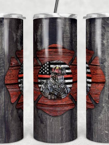 Fireman 20 Oz tumbler for wholesale by Itsfaithscreations
