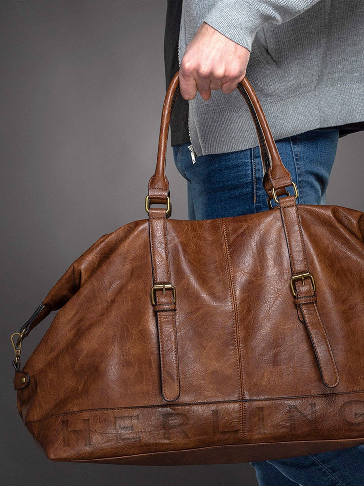 Herling – Saco de viagem - Unissexo por atacado – PASCAL - Mala de viagem vintage4