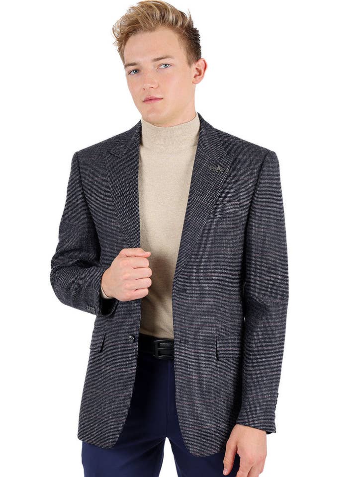 Men's Tweed Checkered Plaid Sport Coat Blazer 3BL09 for wholesale by BARABAS