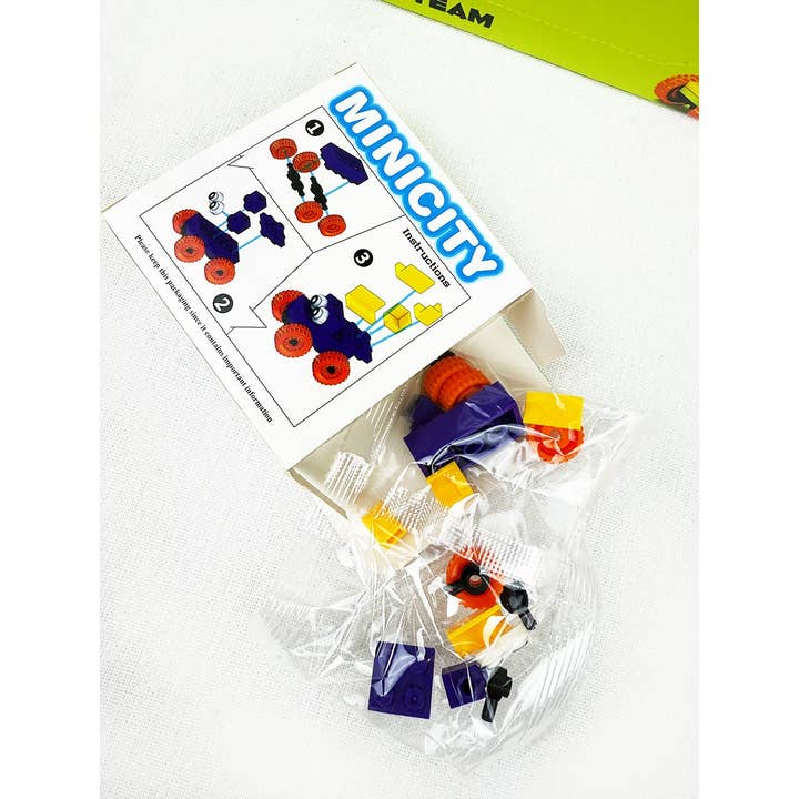 MIX COLOR Cartoon Car Team Building Block Assembly Toy for wholesale on Faire1