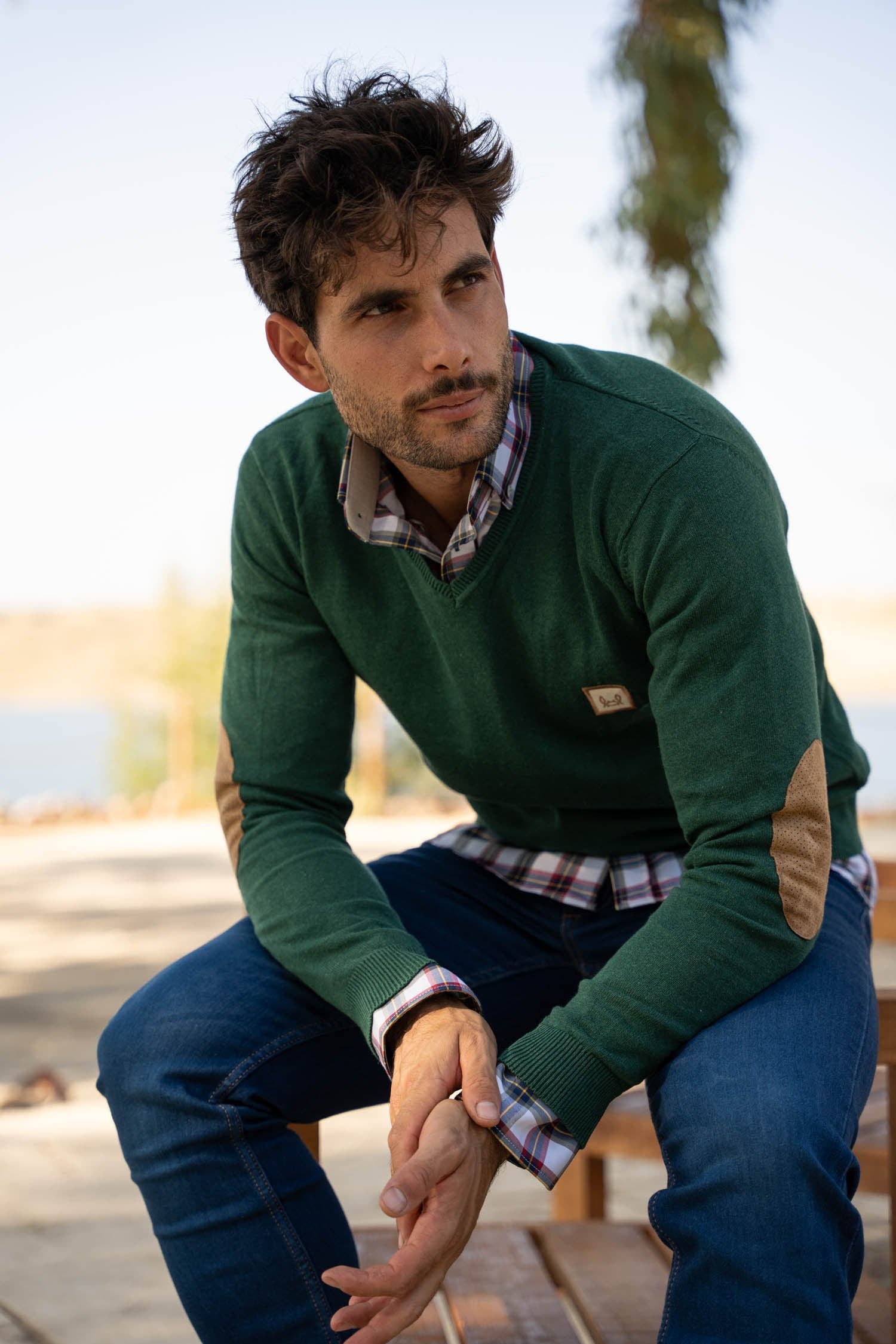 Custi Mikelo: Men's Clothing & Christmas Gifts - Wholesale Knit Sweater - Men's - Green Elbow Jersey5