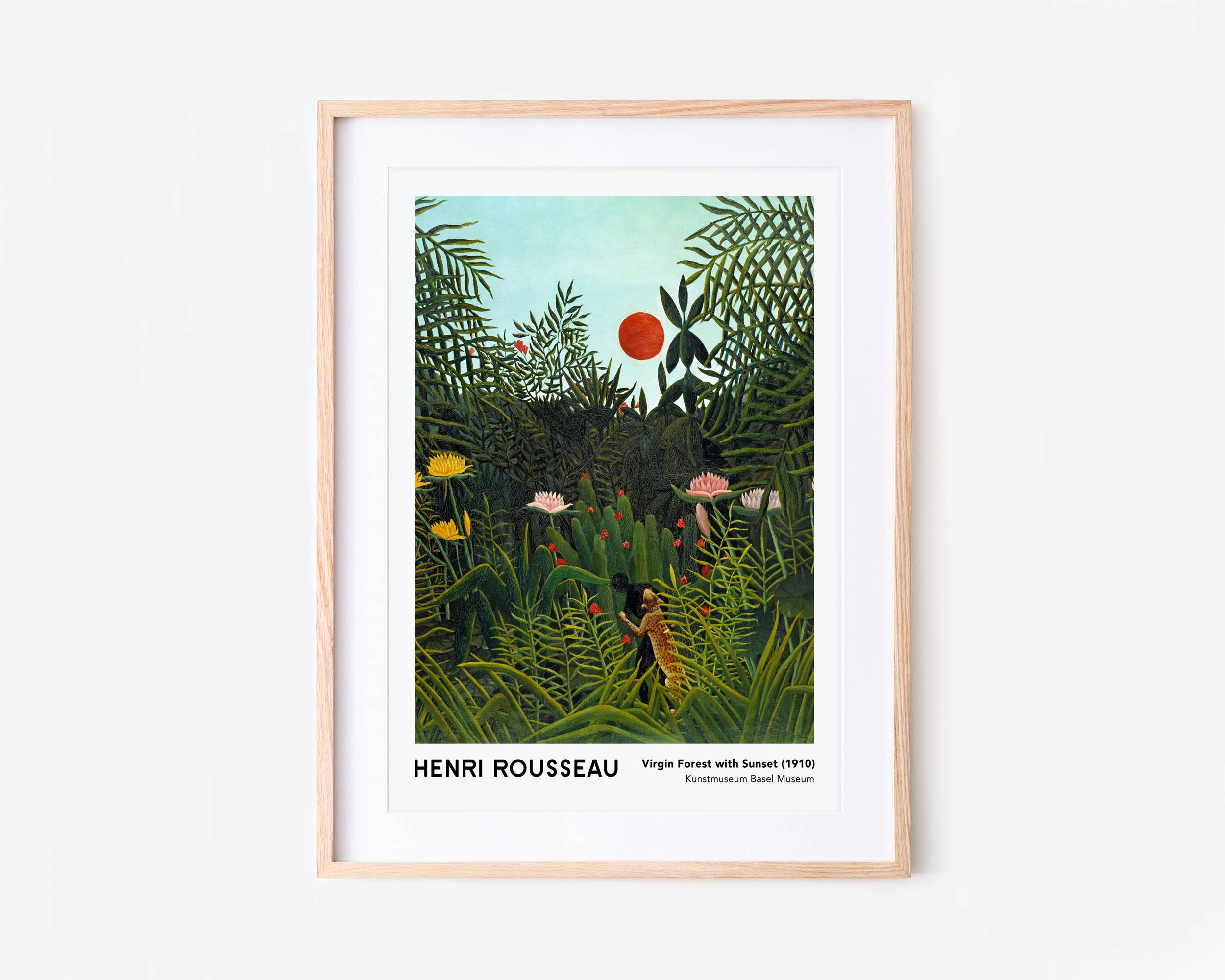 Sugar & Canvas - Wholesale Art Print - Henri Rousseau Virgin Forest with Sunset Art Print HR051