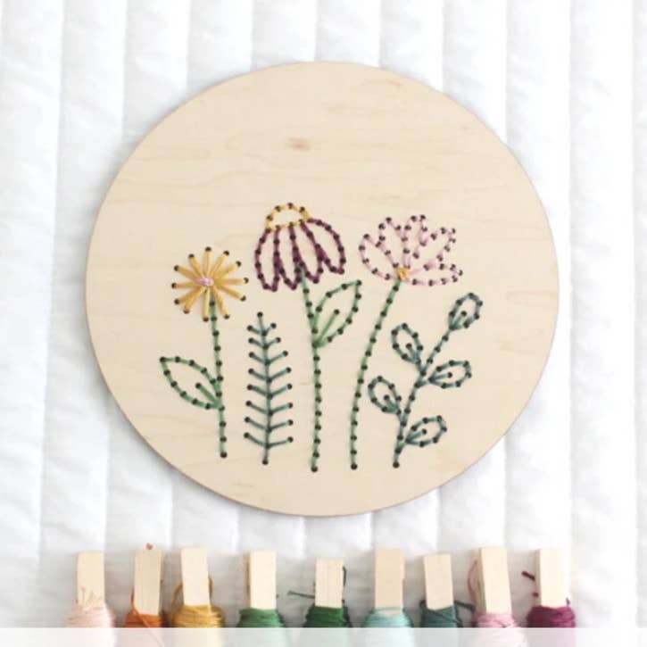MCreativeJ Wildflower Stems - Peel Stick and Stitch Hand Embroidery Patterns