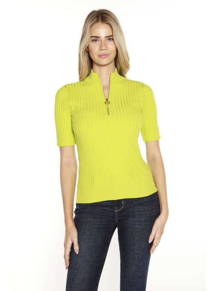 Belldini - Wholesale Knit Top - Women's - Women's Zipper Polo with Mock Collar3