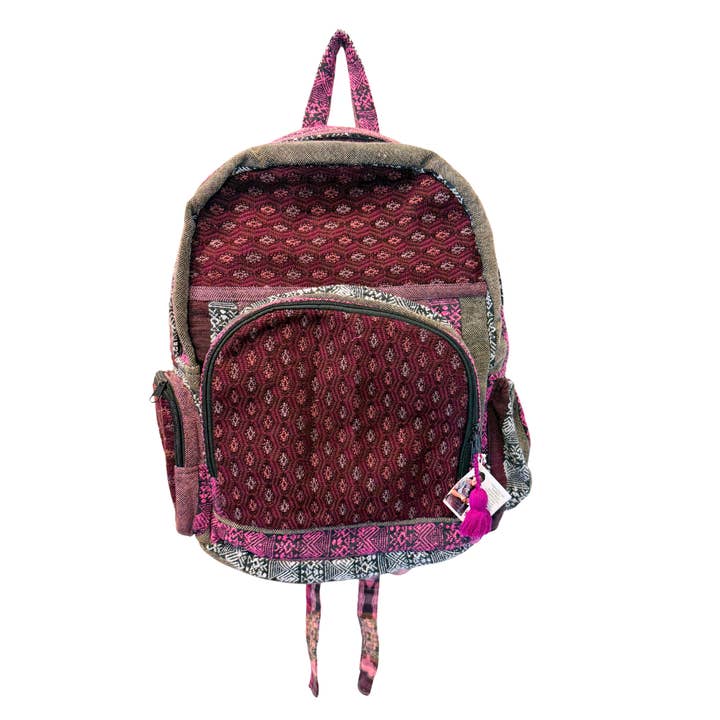 Lumily – Engroshandel Rygsæk - Dame – Vulkan Huipil Upcycled Tekstil Rygsæk - Guatemala5