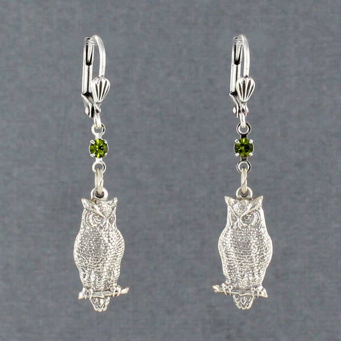 Sadie Green's Jewelry - Wholesale Dangle Earrings - Owl Earrings 1491-STM-SP3
