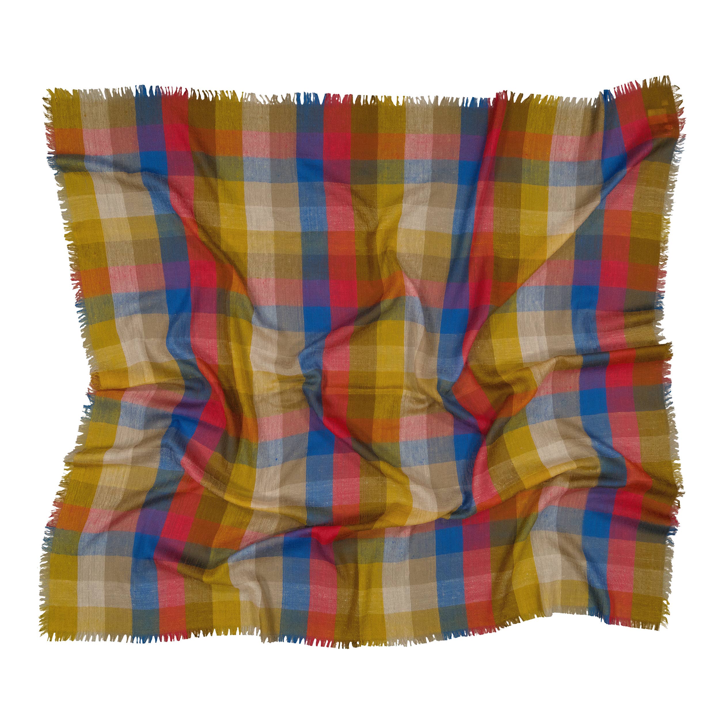 MULTICOLORE FELICITY sciarpa scozzese in 100% cashmere 110x110 cm in vendita all'ingrosso su Faire0