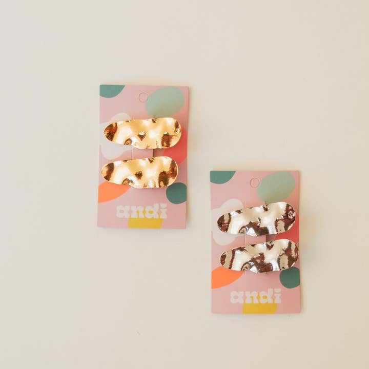 Shop ANDi - Wholesale Hair Clip - Women's - Bumpy Metal 2-Pack Clips