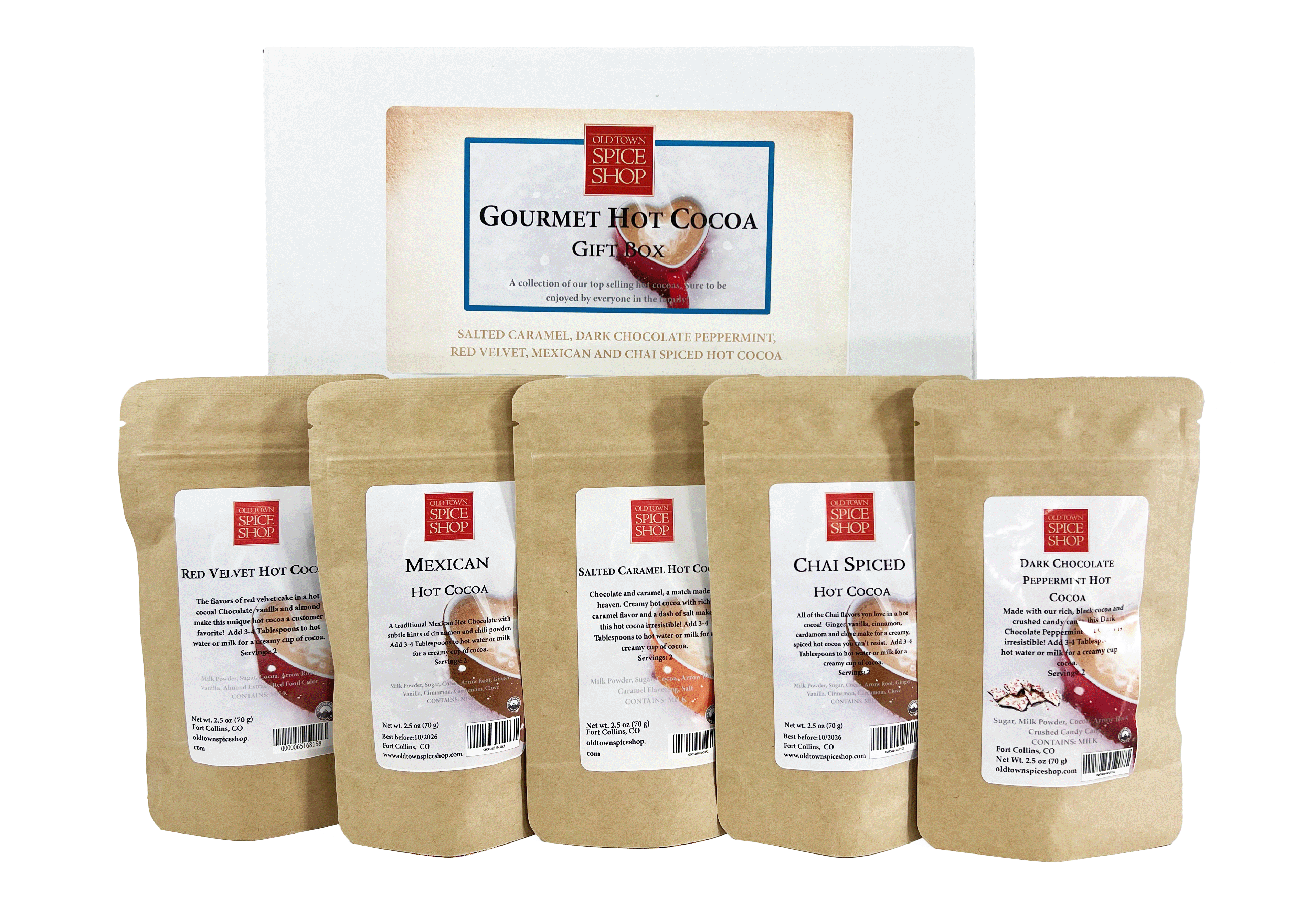 Old Town Spice Shop - Wholesale Hot Cocoa Mix/Kit - Gourmet Hot Cocoa Sampler Gift Box, Hot Chocolate Set0