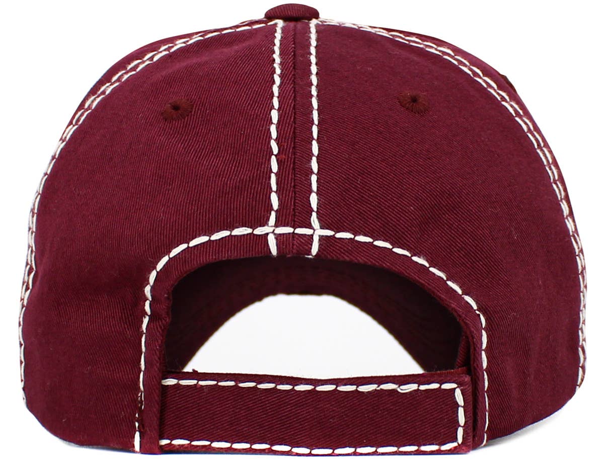 KBETHOS - Wholesale Baseball Cap - Women's - Wine Not Washed Vintage Ballcap5