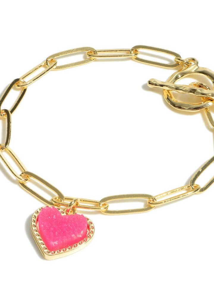 Bracelet à bascule cœur pour la vente par Bouska Boutique