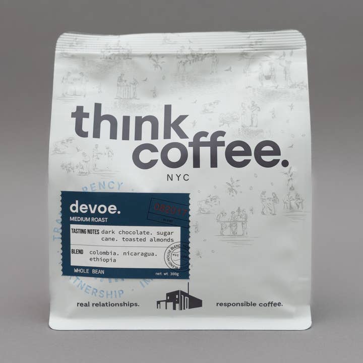 Think Coffee - Wholesale Coffee Beans - 10.5 oz Devoe Blend: NYC Signature Blend