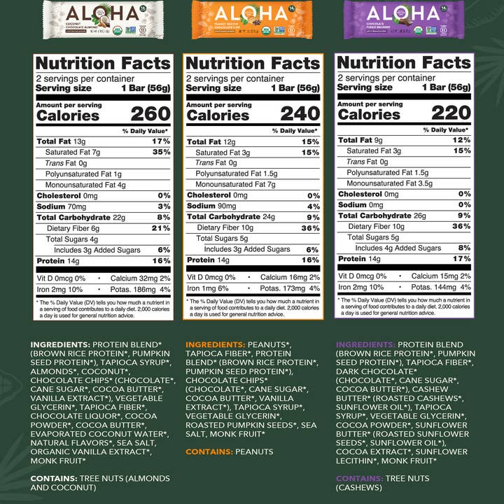 Aloha - Wholesale Snack Bar - Protein Bar Sample Pack2