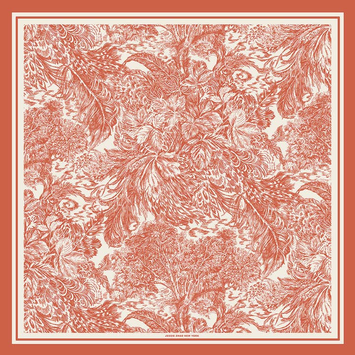 Terracotta Dream Double Sided Silk Scarf for wholesale by Jessie Zhao New York