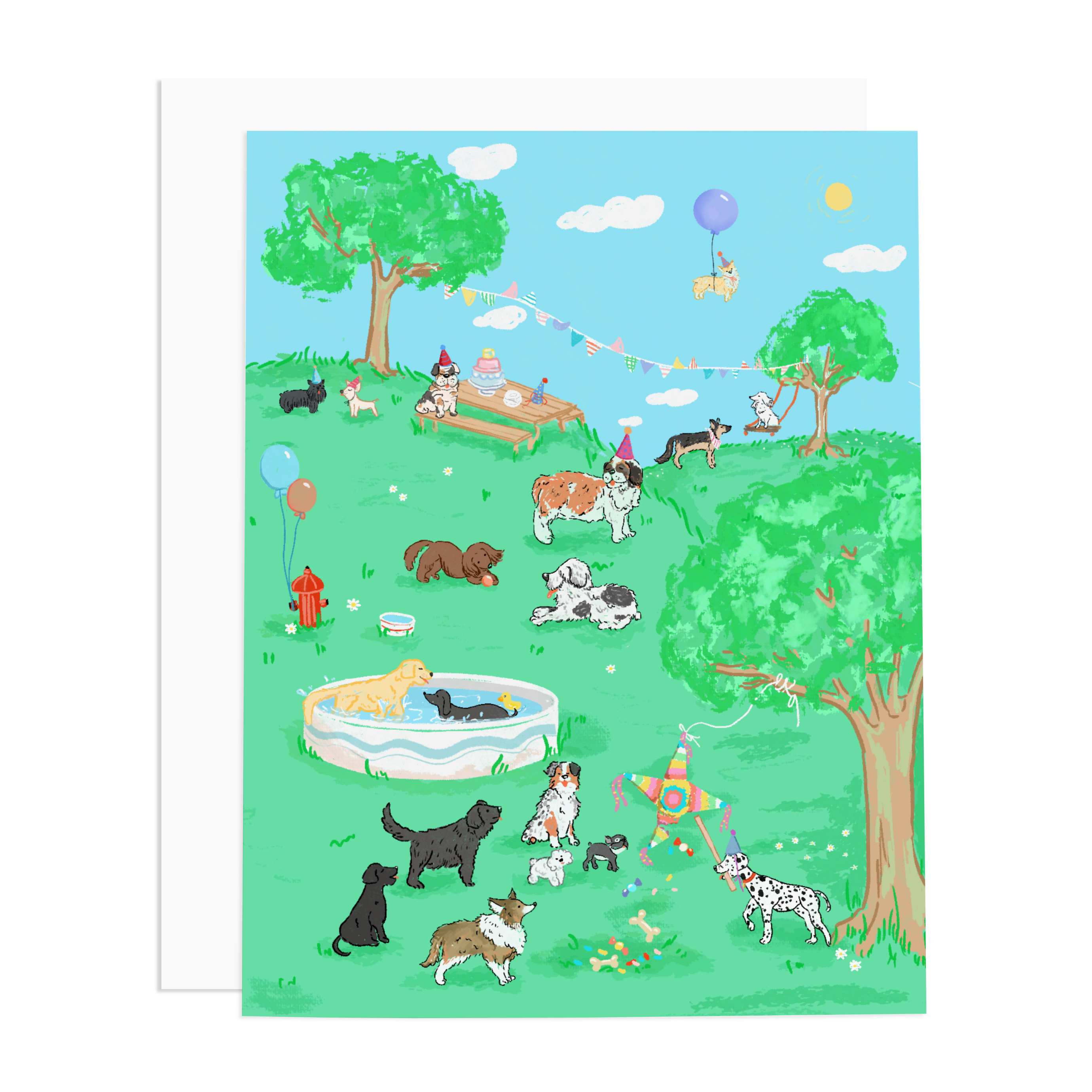 Ramus & Co. - Wholesale Birthday Card - Dog Party Greeting Card0