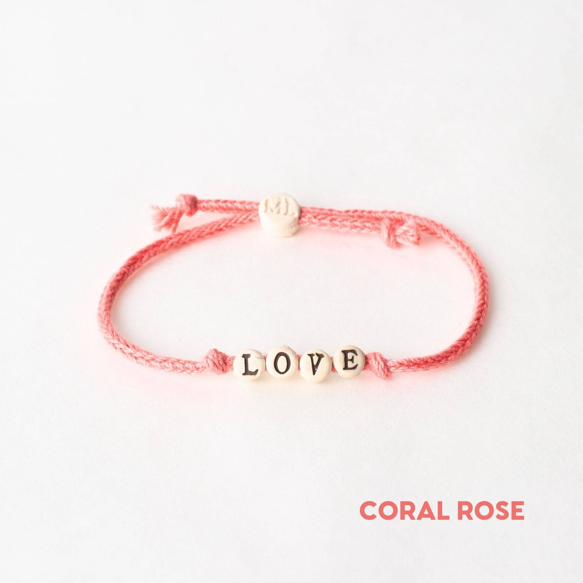 MudLOVE – Großhandel Gewebtes/geflochtenes Armband – LIEBE - Freundschaftsarmband auf handgewebter Baumwollschnur0