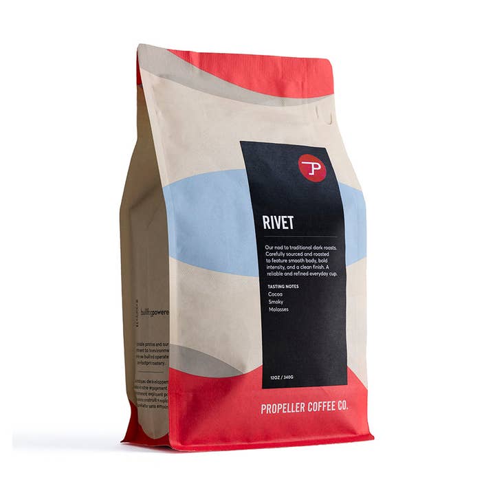 Rivet Extra Dark Roast for wholesale by Propeller Coffee
