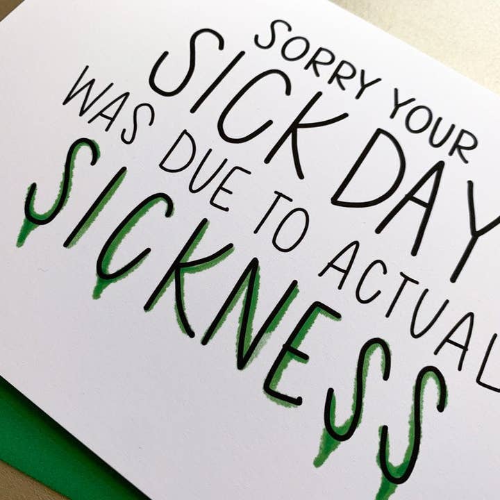 Stone Donut Design, LLC - Vente Carte de bon rétablissement - Carte drôle faite à la main pour le jour de la maladie,3