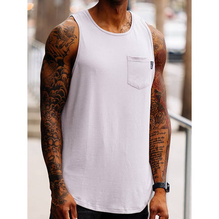 021 ESSENTIAL DROP-CUT TANK - MIST for wholesale by 021 Originals