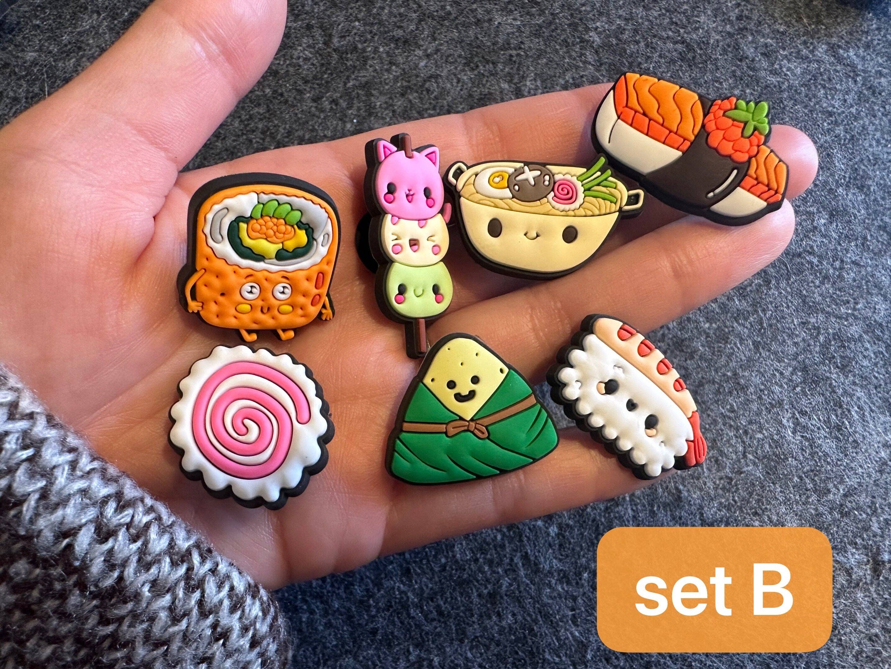 JuliesDecal - Wholesale Shoe Accessories - Pick your own Yummy Food Design Theme Fast food sweet food Japanese food Chinese food and more shoe charms3