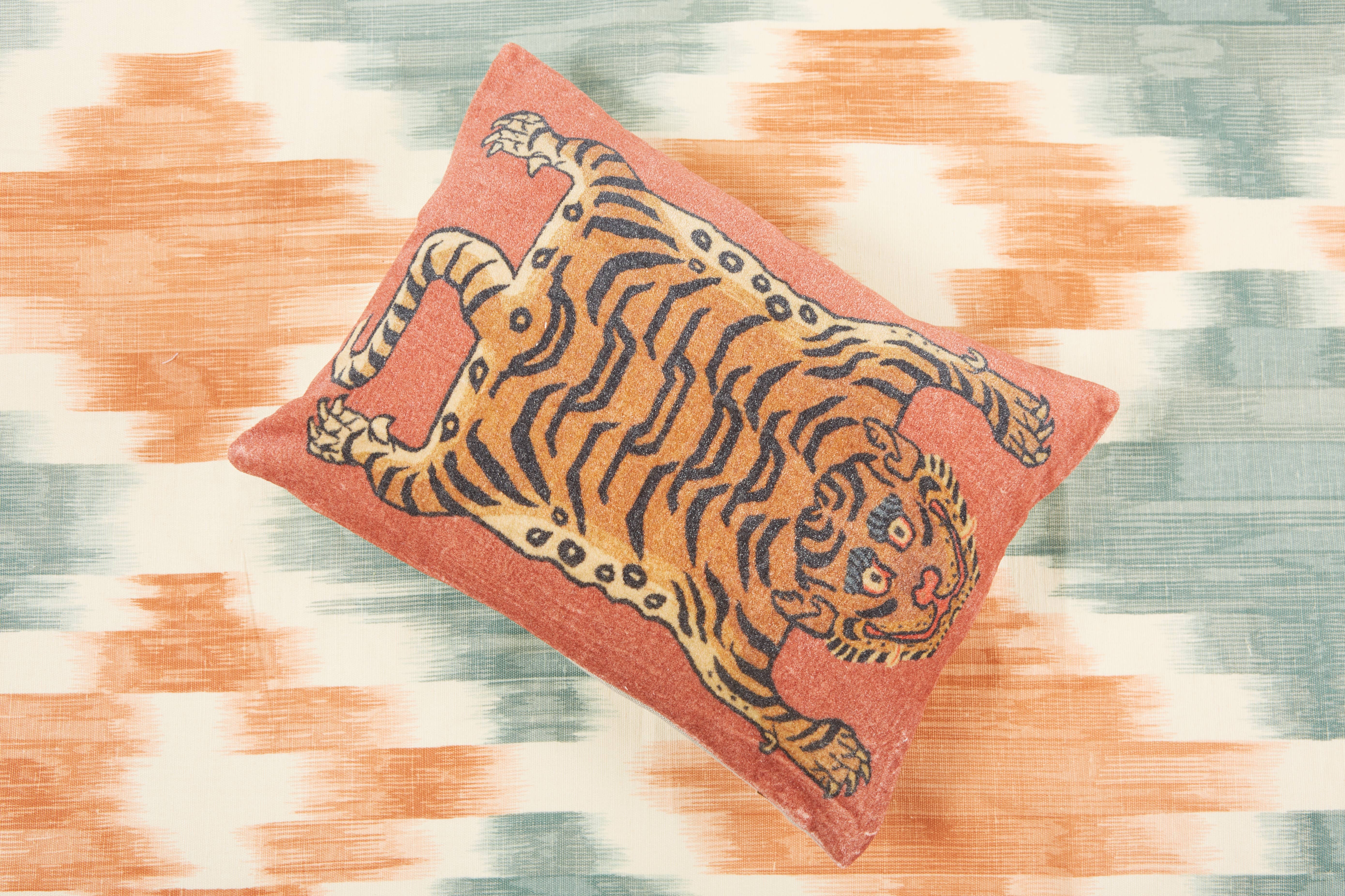 Siren Song - Wholesale Throw/Decorative Pillow - Tibetan Tiger Cushion 12"x16"2