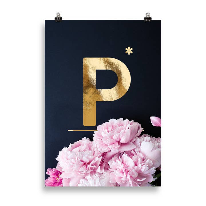 Peonies ABC | letter P for wholesale by HEARTMADE Prints