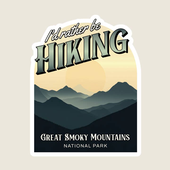 Autocolante de Recordação "Prefiro Estar a Caminhar nas Montanhas" (M1075) por atacado de Shoreline Summit