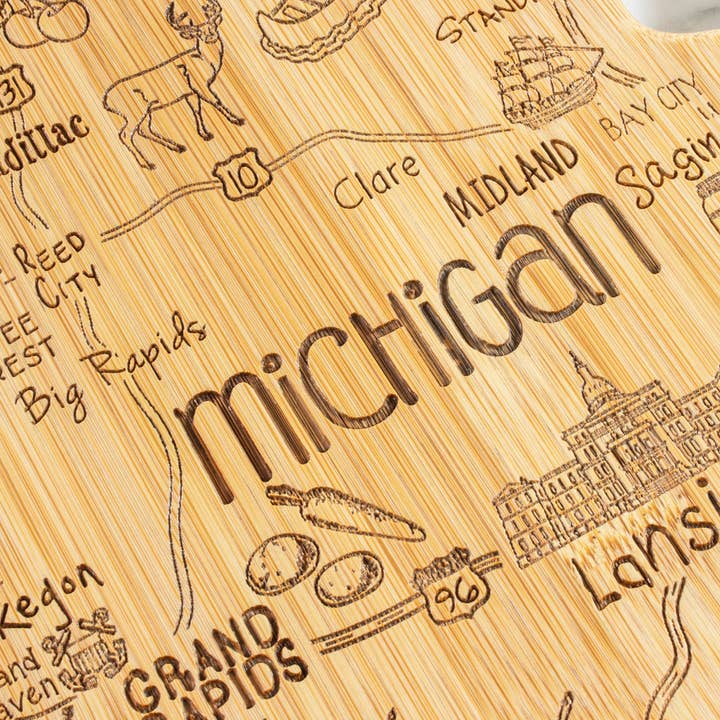 Totally Bamboo - Wholesale Cutting Board - Destination Michigan Mitten Cutting Board4