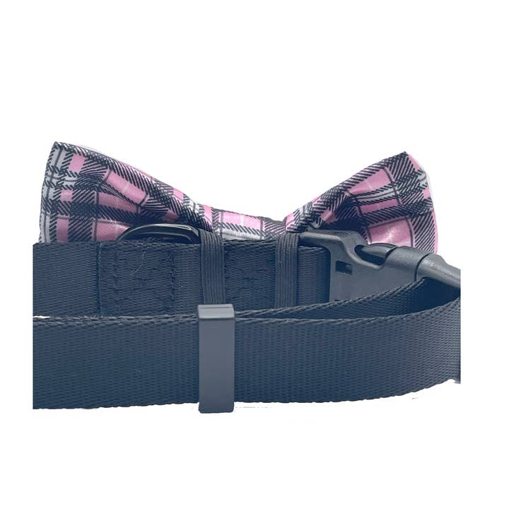 Cutie Ties - Wholesale Pet Bow Tie - Dog - Plaid Pink Dog Bow Tie2