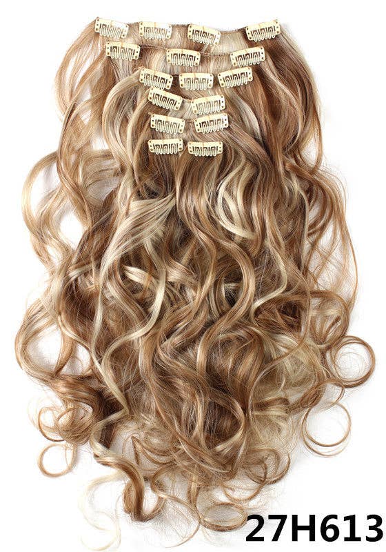 BrookPark Beauty – Großhandel Extensions – 7-teiliges Clip-In-Set für lange, lockige, hochtemperaturbeständige Seidenperücken2