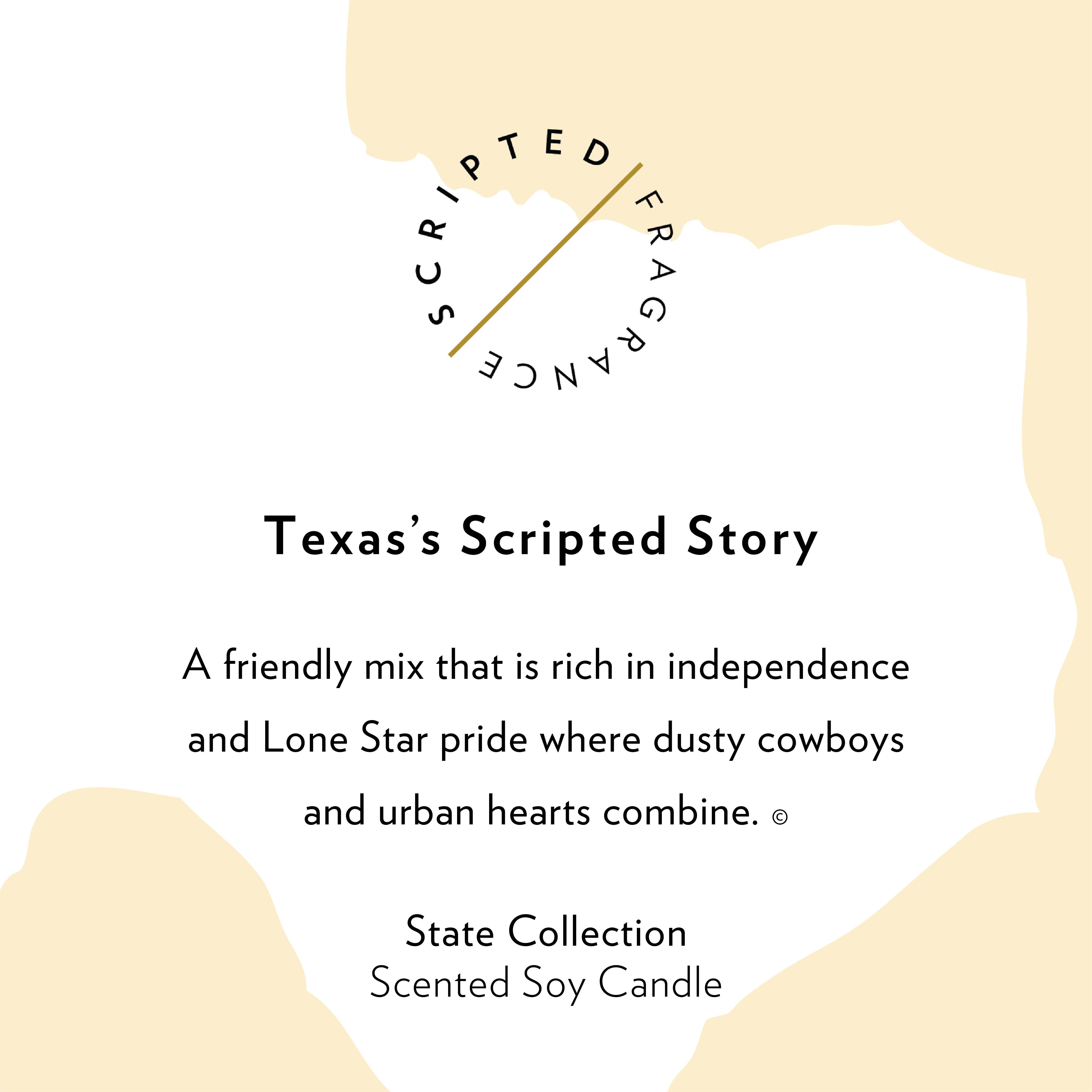 Scripted Fragrance - Wholesale Jar/Filled Candle - Texas State Soy Candle5