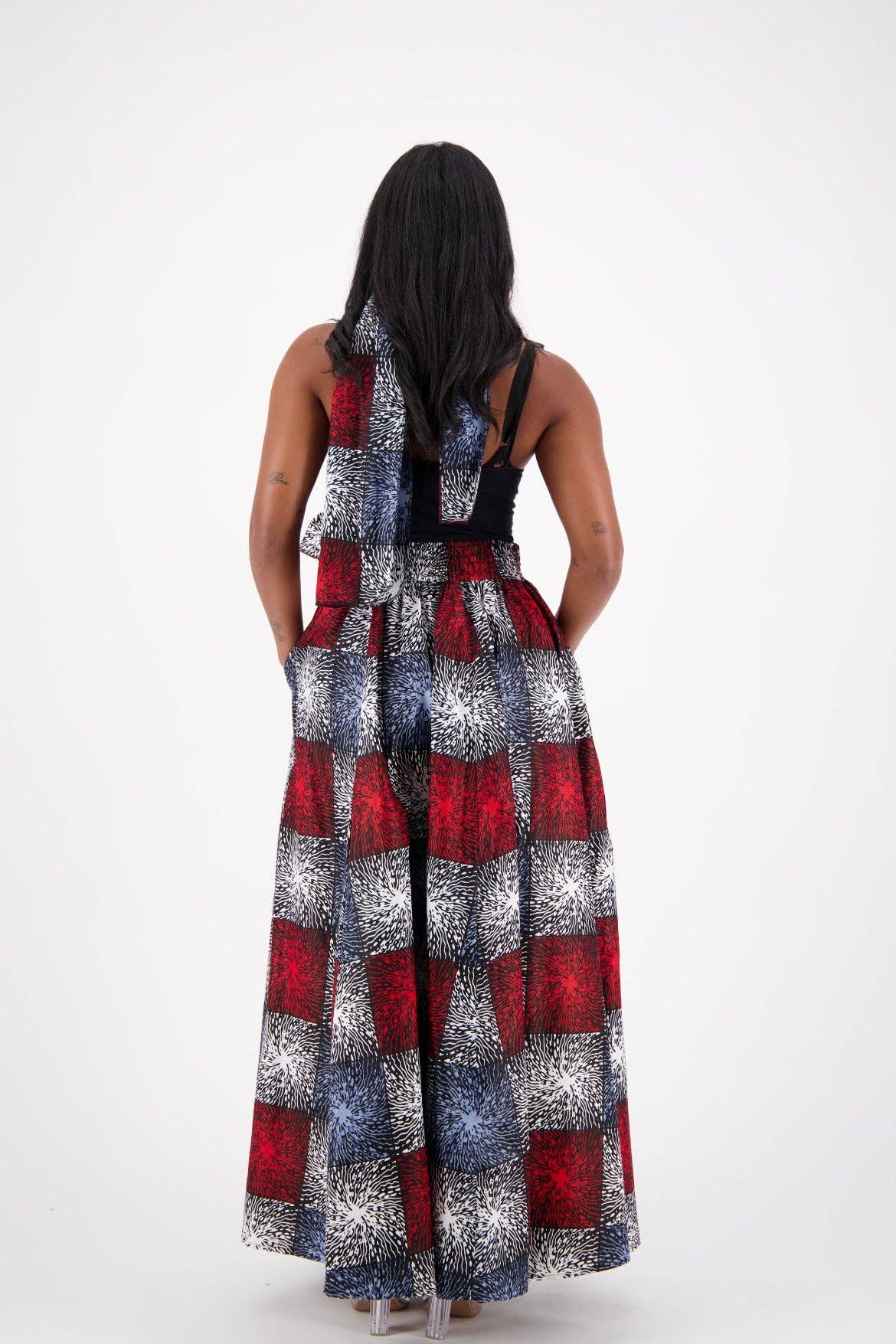   16317-241 Vibrant African Wax Print Maxi Skirt for wholesale on Faire3