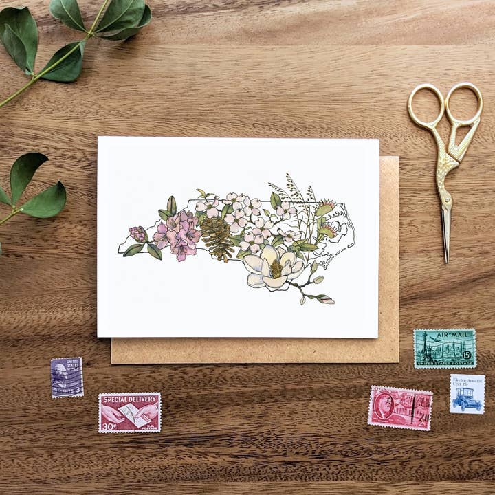 Papermill Creative - Wholesale Stationery/Notecard Set - North Carolina Native Plants notecard1