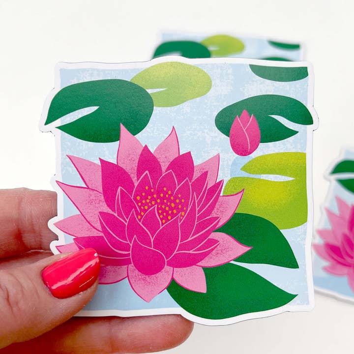 Water Lily 3-inch magnet for wholesale by Penguin & Fish