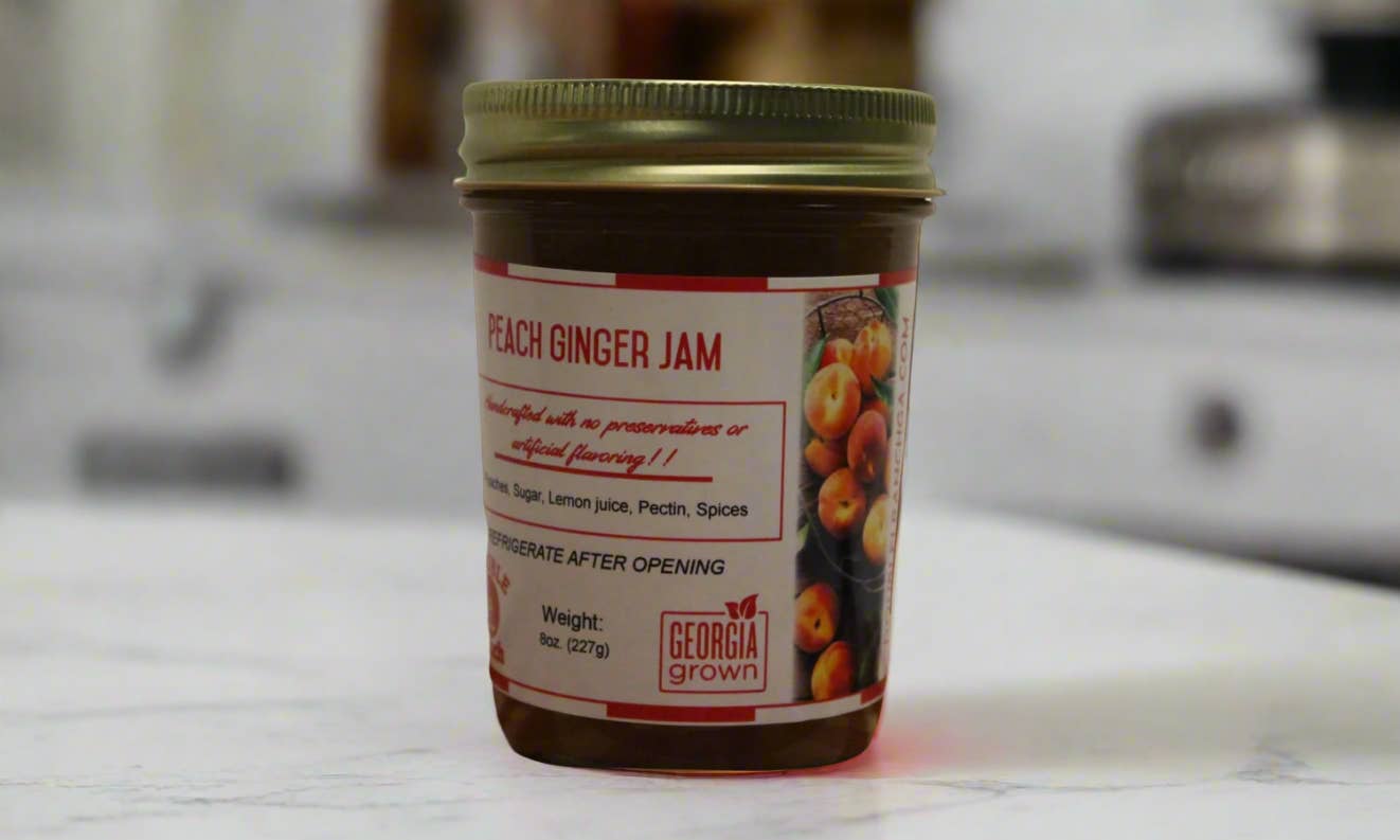 Peach Ginger Jam for wholesale by Double L Ranch