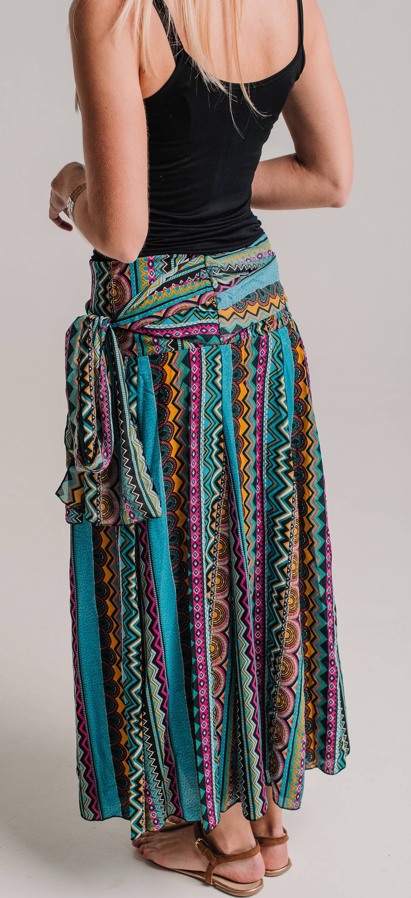 Miss Kitsch - Wholesale Skirt - Women's - Boho Skirt, African Print Skirt, Fluid Flower Plus Size Maxi Boho Dress Skirt, Women's Midi Skirt Clothes Gift For Her2