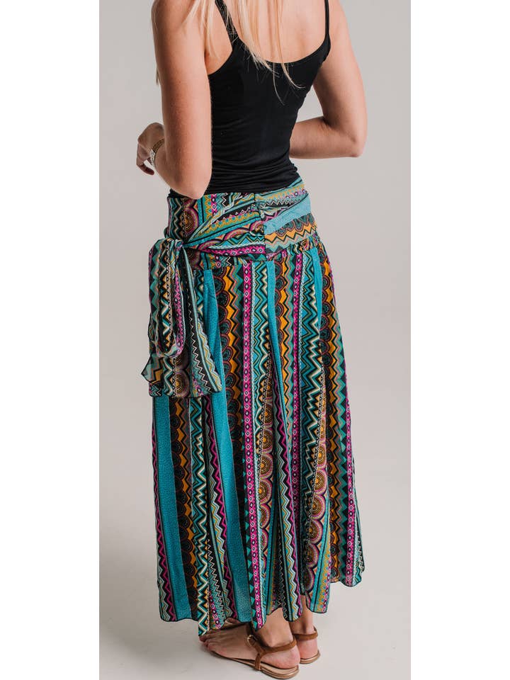 Miss Kitsch - Wholesale Skirt - Women's - Boho Skirt, African Print Skirt, Fluid Flower Plus Size Maxi Boho Dress Skirt, Women's Midi Skirt Clothes Gift For Her2
