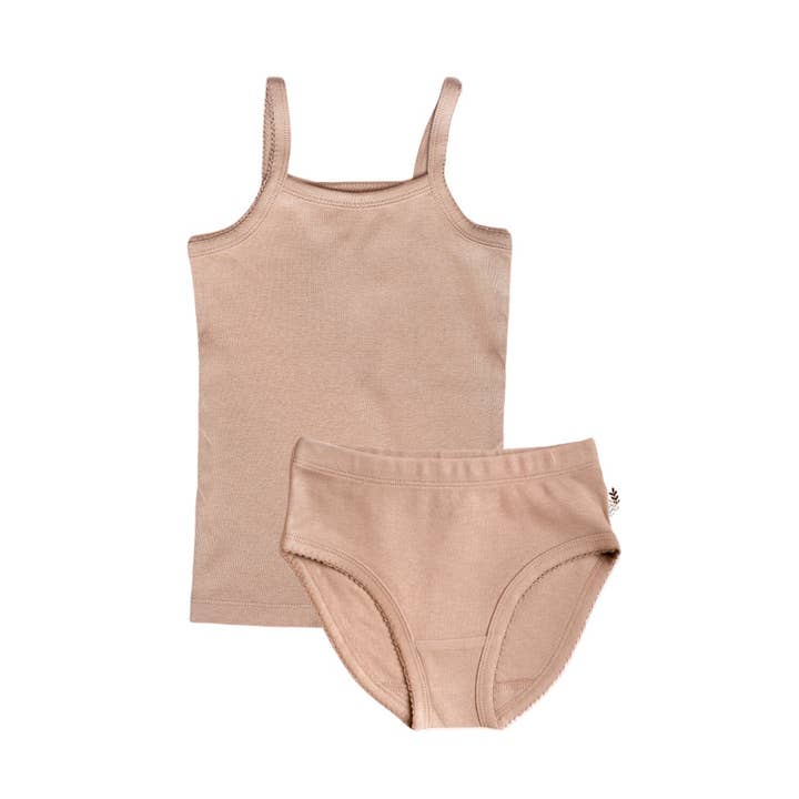 Ensemble débardeur et sous-vêtements - Macaroon pour la vente par Les Petites Natures