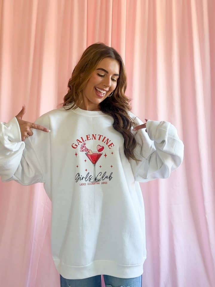 Galentine Girls Club Sweatshirt für den Großhandel von Gabsdoodlebugdesigns