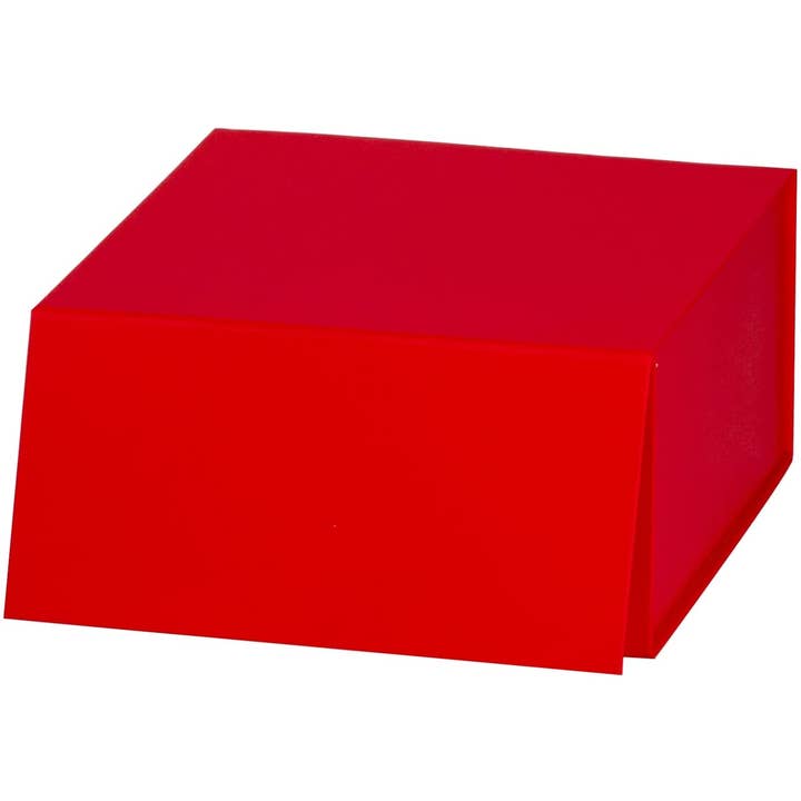 LA Ribbons Wholesale - Wholesale Gift box - 8" x 8" x 4" Collapsible Gift Box w/ Magnetic Square Flap Lid | Red