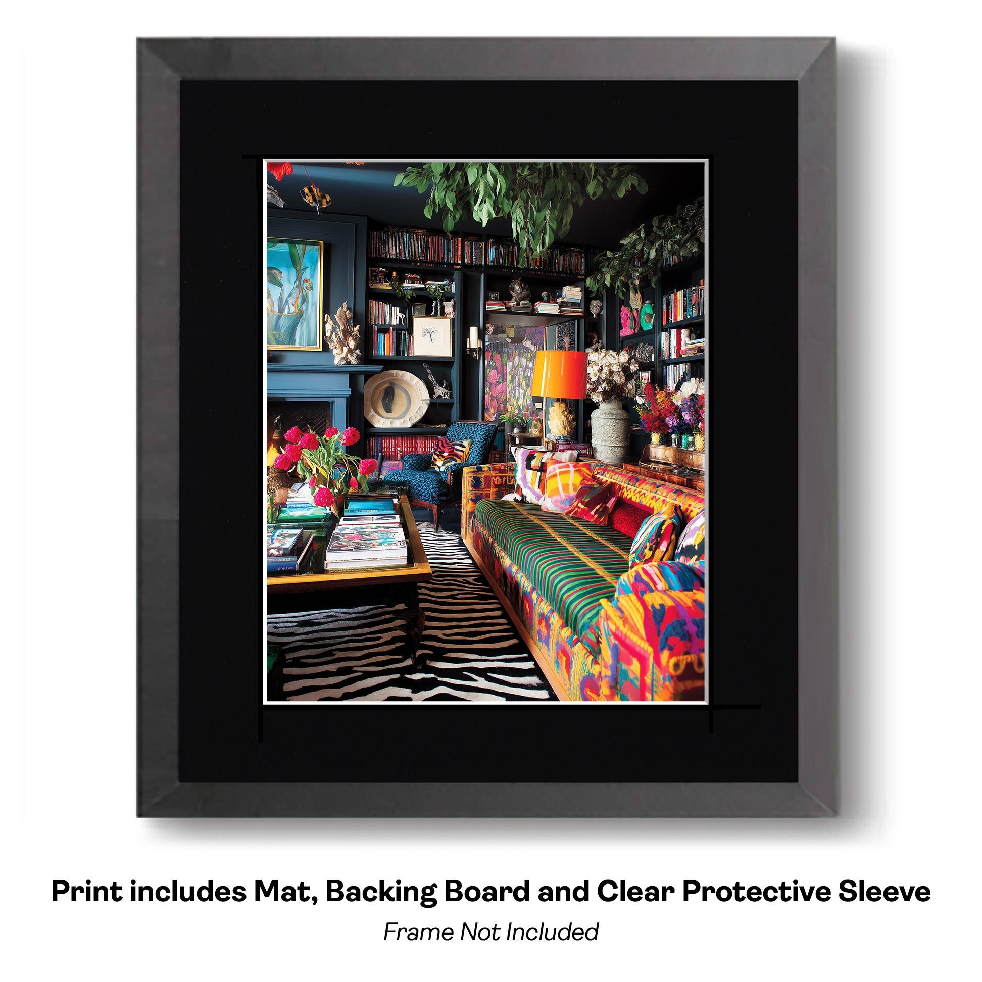 Mowbi – Großhandel Kunstdruck – Maximalistische moderne klassische Bibliothek: Zu viel ist nie genug9