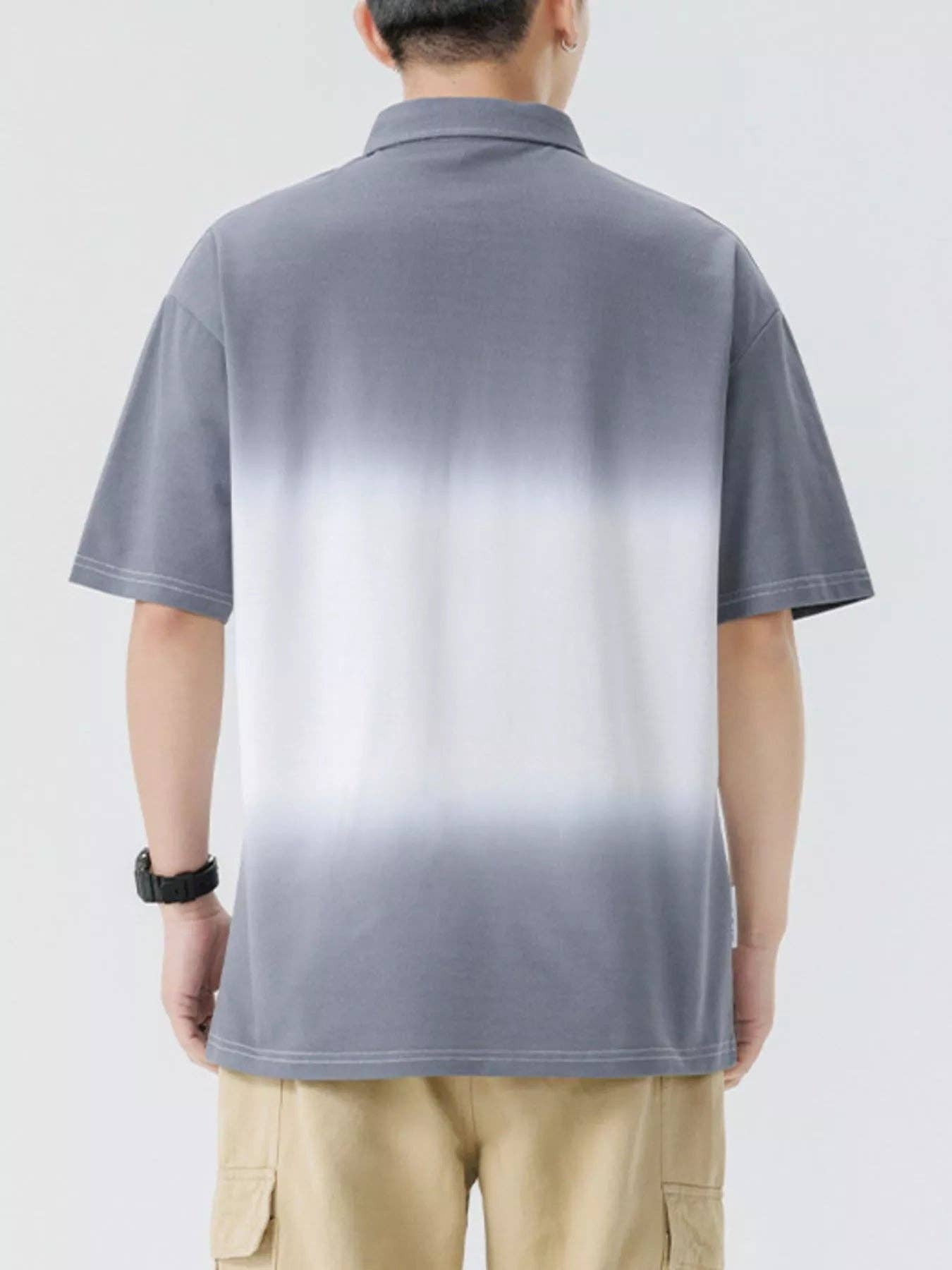 React Activewear - Wholesale Polo - Men's - Men's Plus Size Button Detail Short Sleeve Polo7