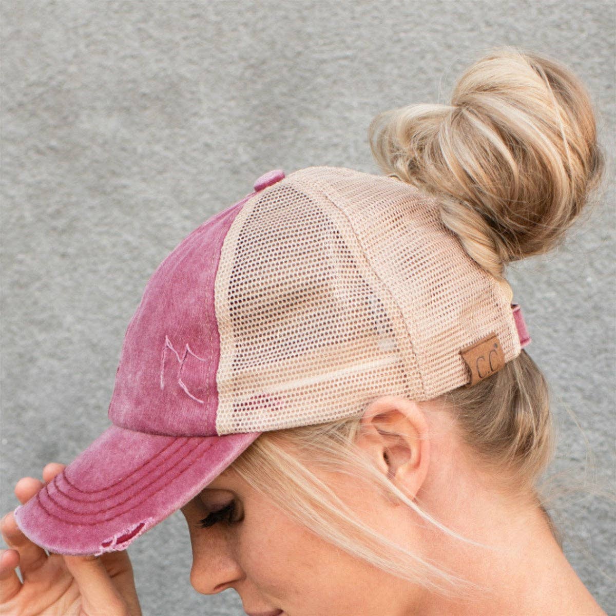 Truly Contagious – Großhandel Ponytail-Cap – Damen – CC Mehrstufige Criss-Cross-Ponymütze (BT-780)26